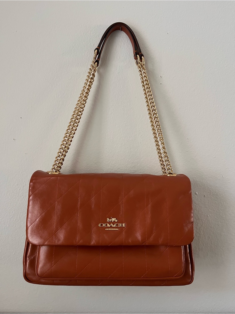 Coach Elodie Quilted Leather Cinnamon Crossbody Bag - Picture 8 of 11